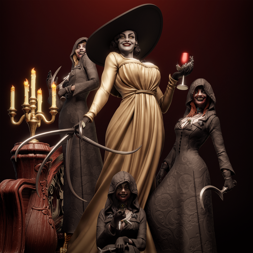 Dimitrescu Sisters Resident evil Cassandra Bela CA 3D STL