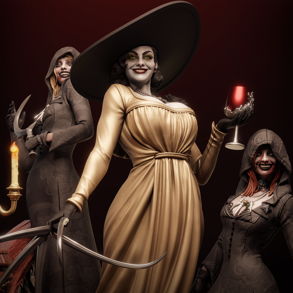 Dimitrescu Sisters Resident evil Cassandra Bela CA 3D STL