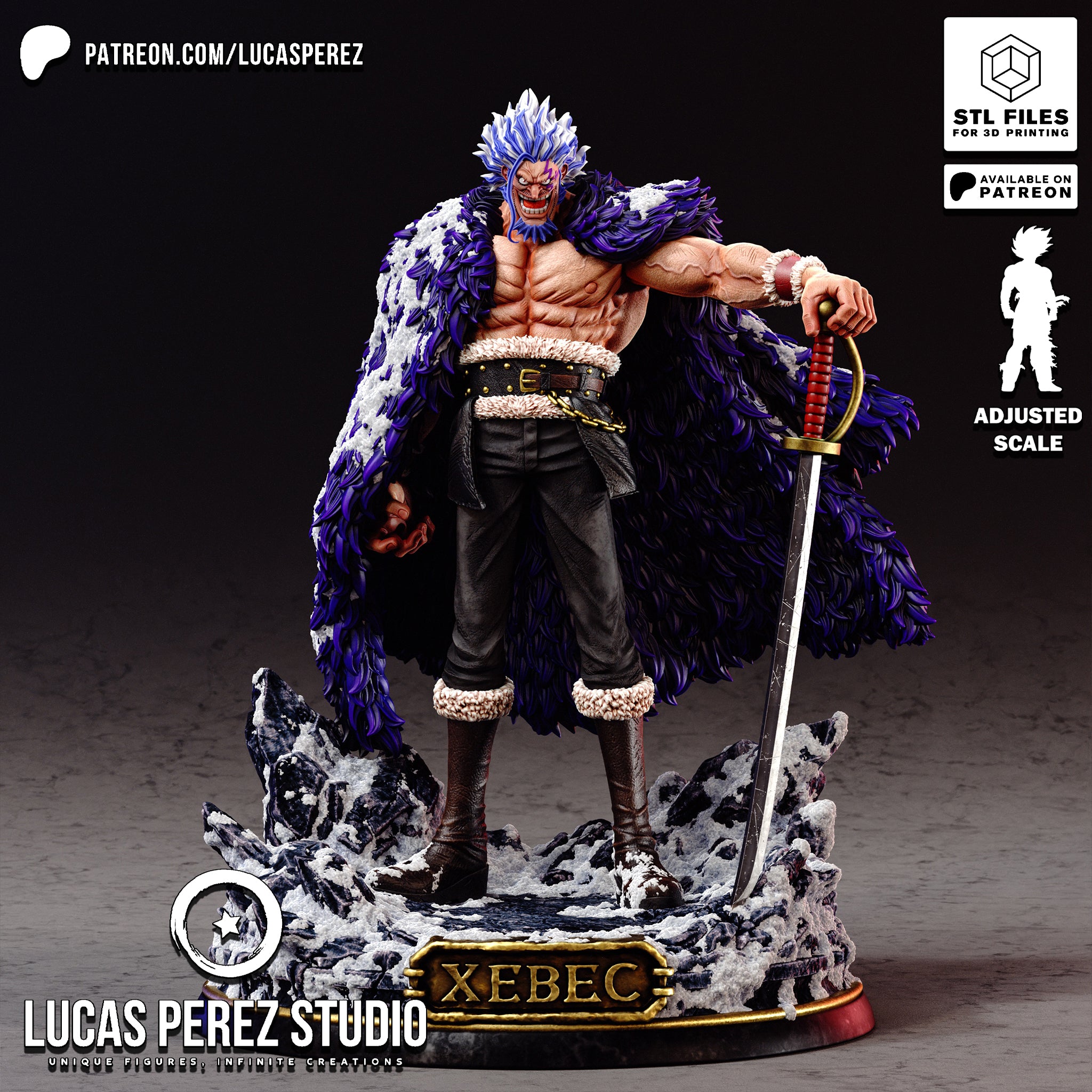 Rocks D. Xebec One Piece 3D STL
