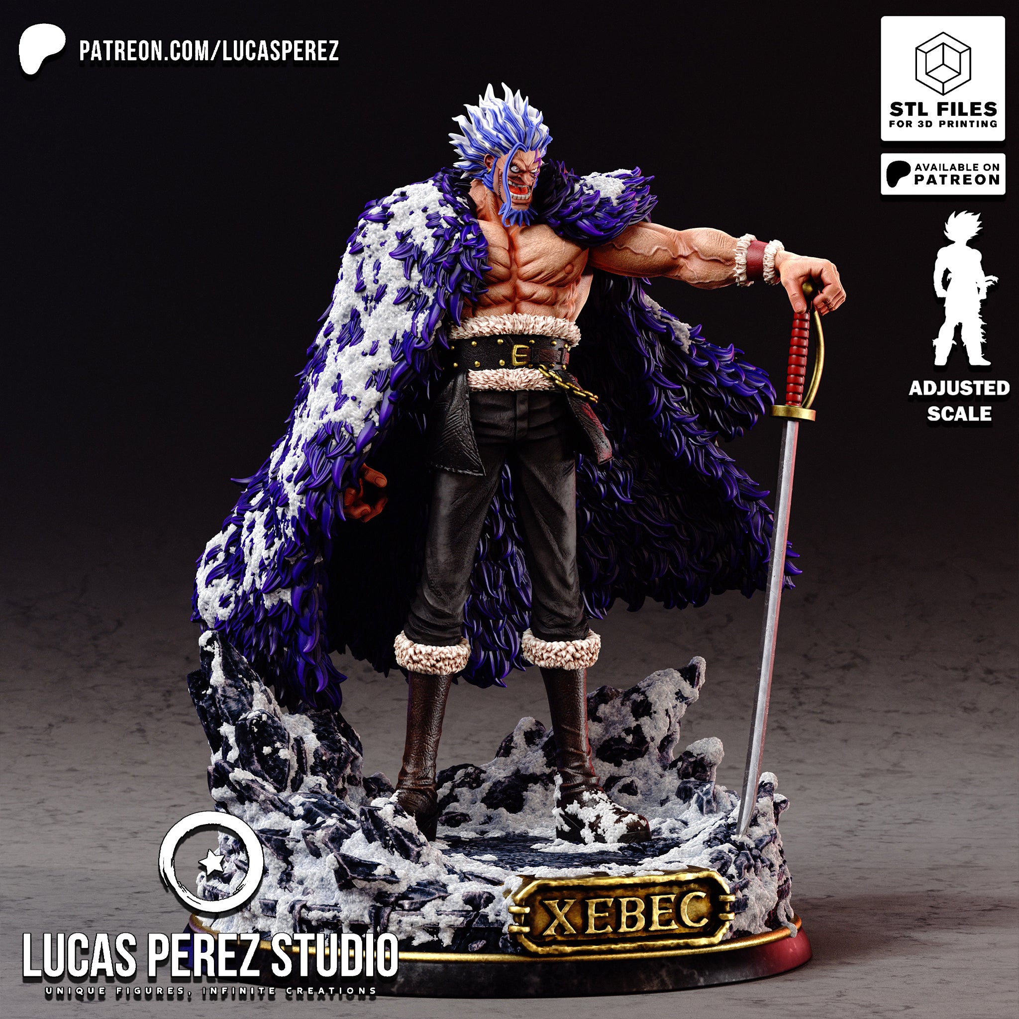 Rocks D. Xebec One Piece 3D STL