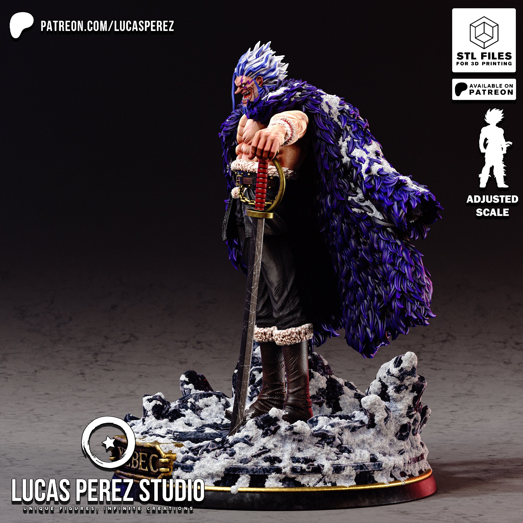 Rocks D. Xebec One Piece 3D STL