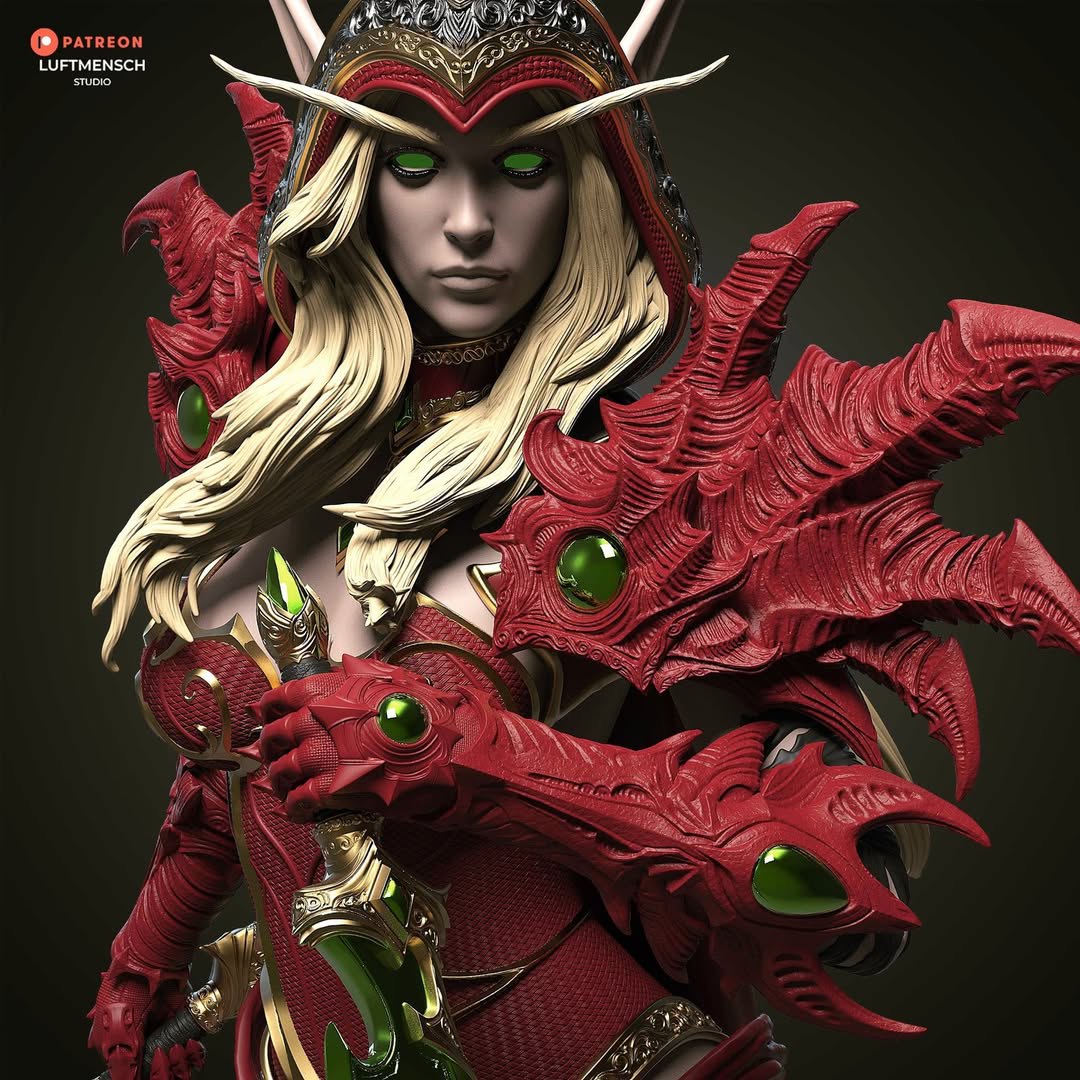 Valeera Sanguinar Luftmensch World of Warcraft WoW 3D STL