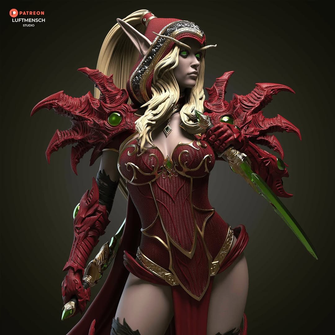 Valeera Sanguinar Luftmensch World of Warcraft WoW 3D STL