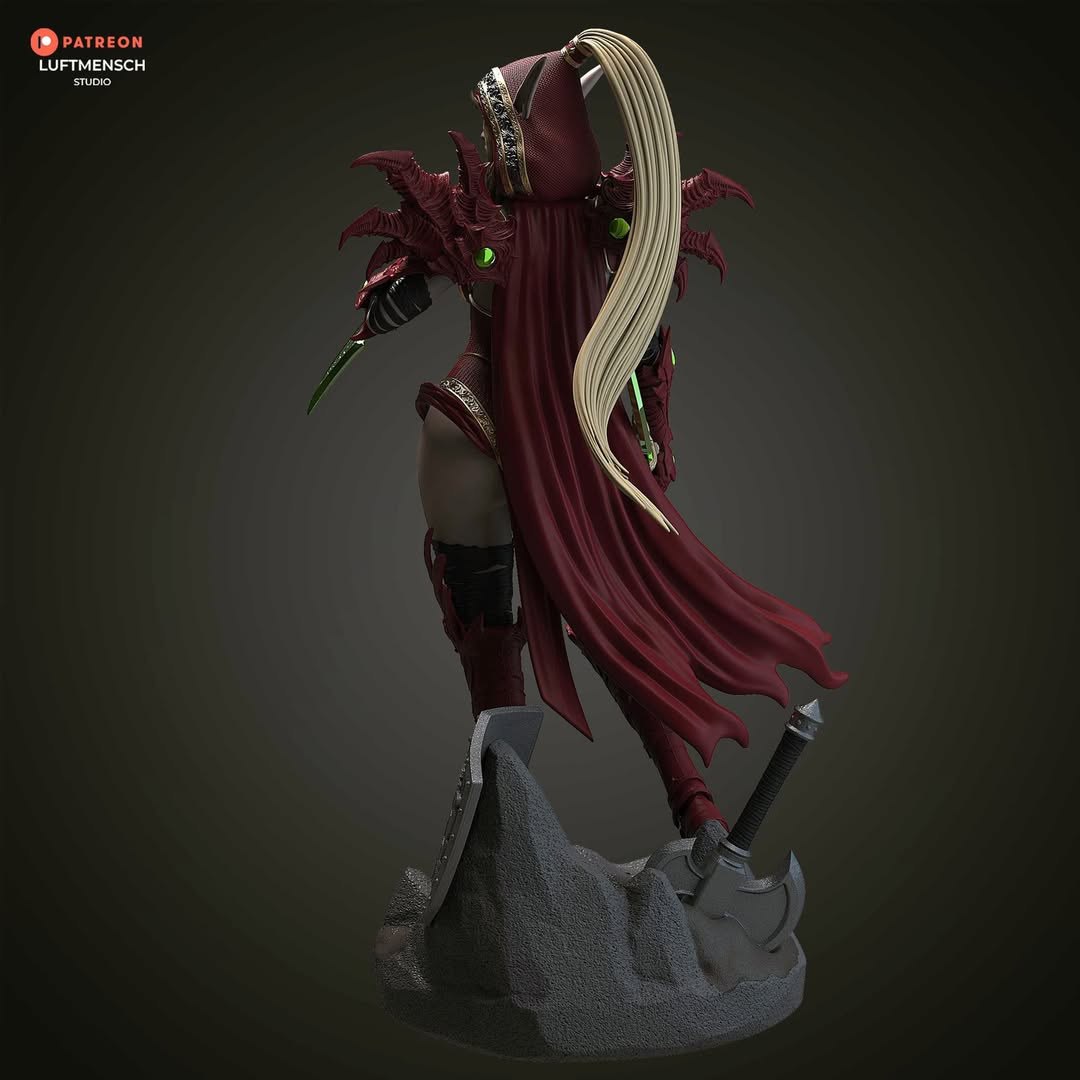 Valeera Sanguinar Luftmensch World of Warcraft WoW 3D STL