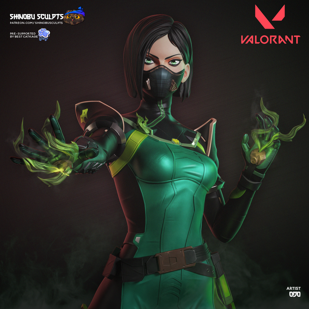 Viper Valorant Ajan Agent Figür 3D STL