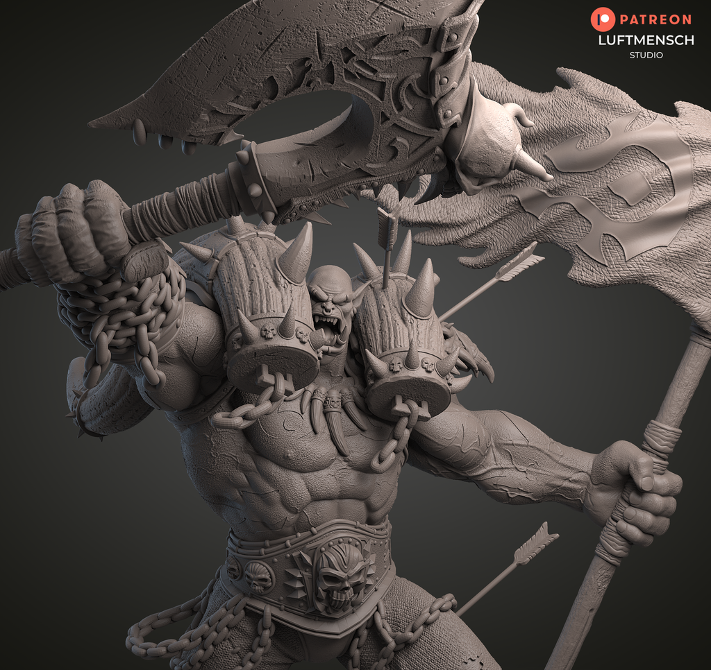 Garrosh Hellscream Horde Flag Luftmensch 3D STL