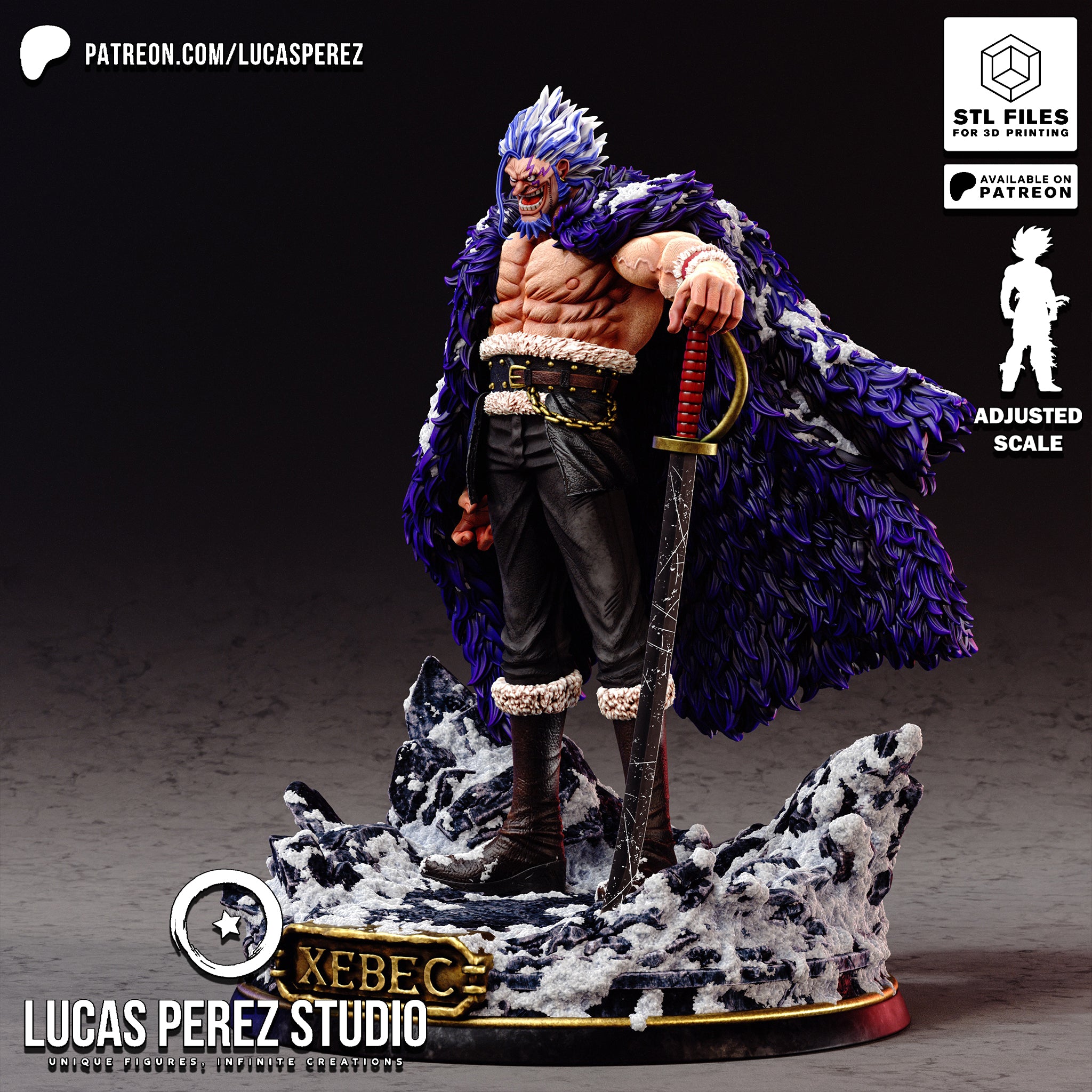Rocks D. Xebec One Piece 3D STL