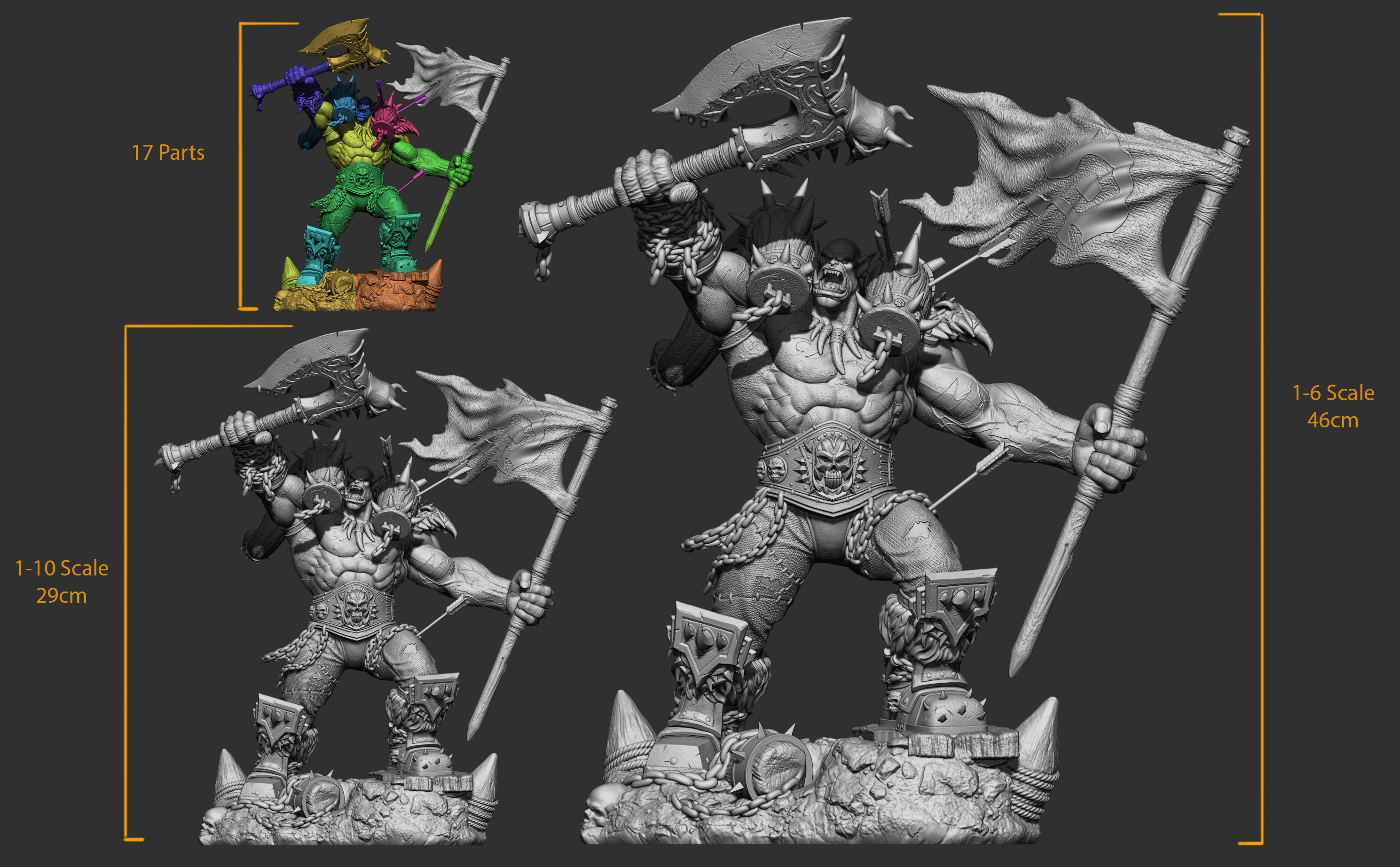 Garrosh Hellscream Horde Flag Luftmensch 3D STL