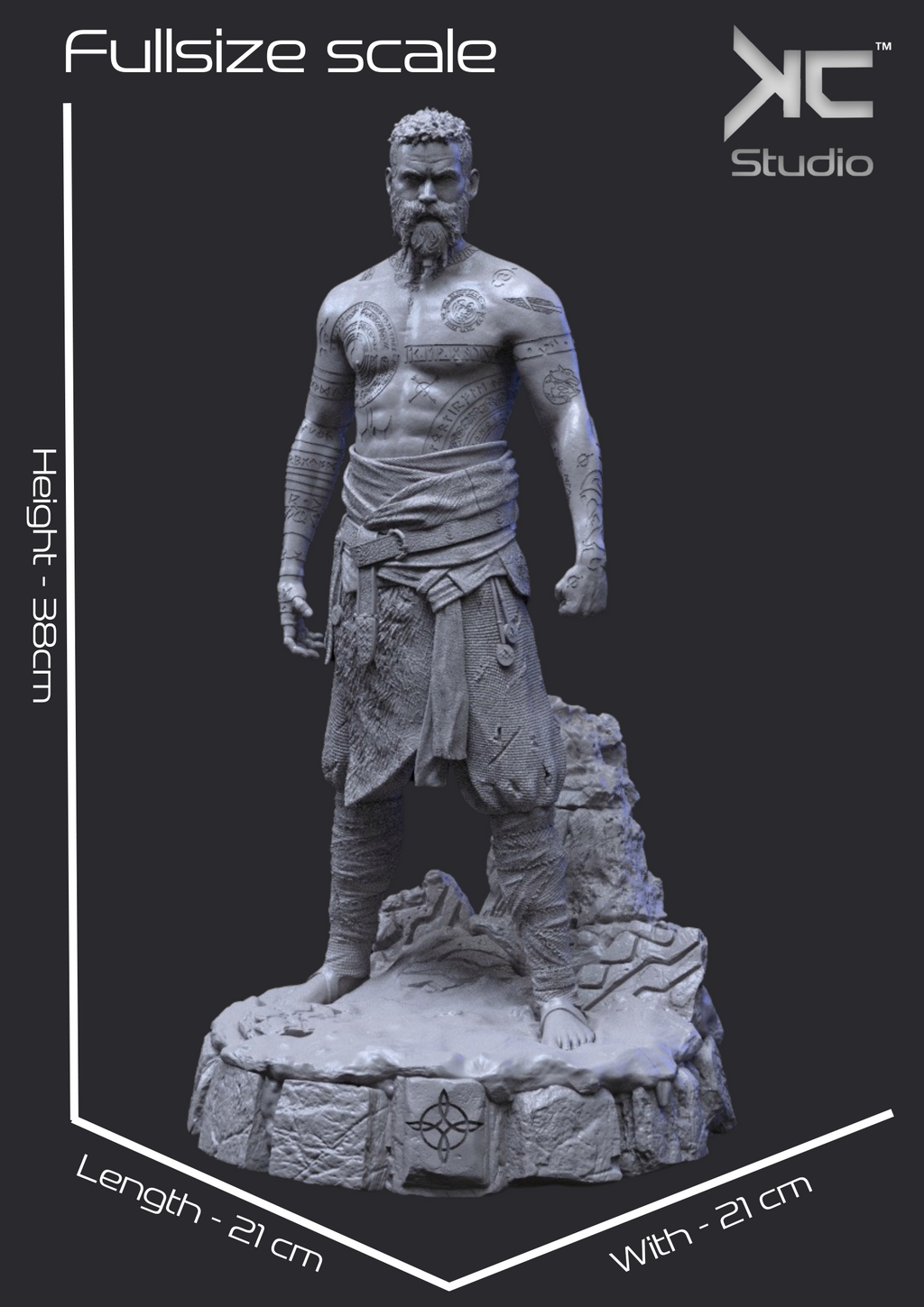 Baldur God of War 3D STL