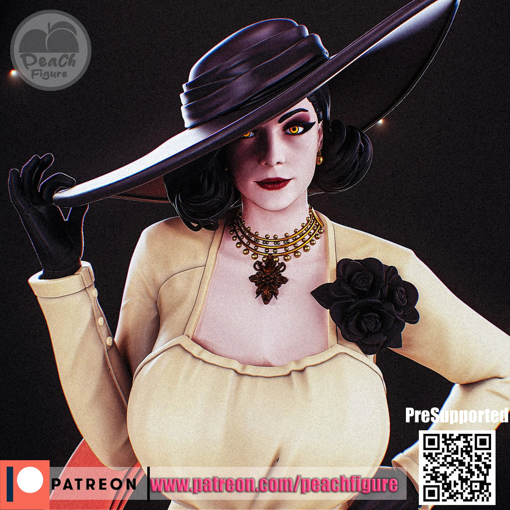 Lady Dimitrescu Resident Evil Peach figure 3D STL
