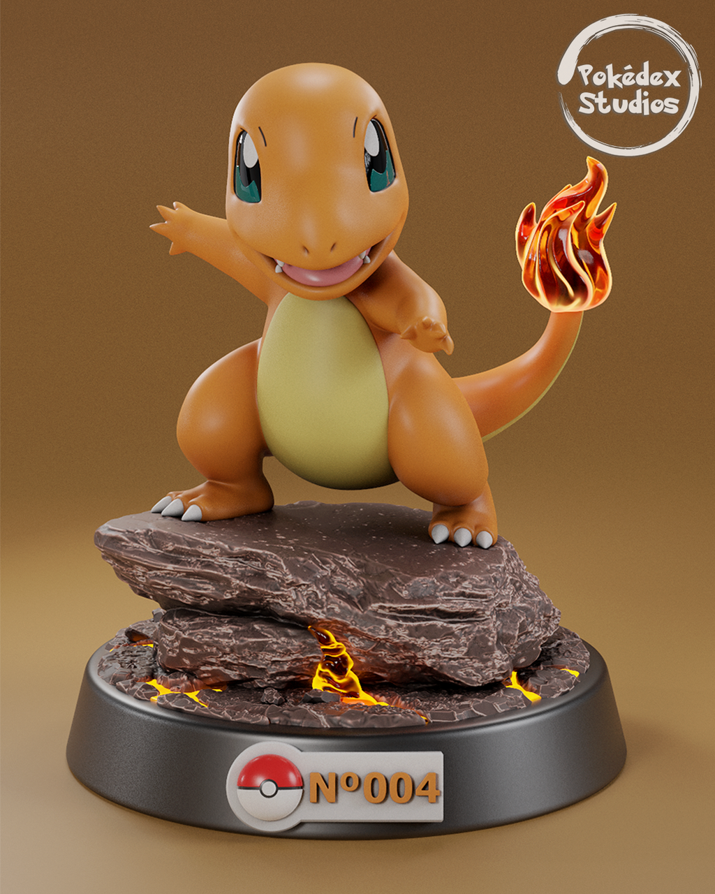 Charmander Pokemon Pokedex Studios 004 3D STL