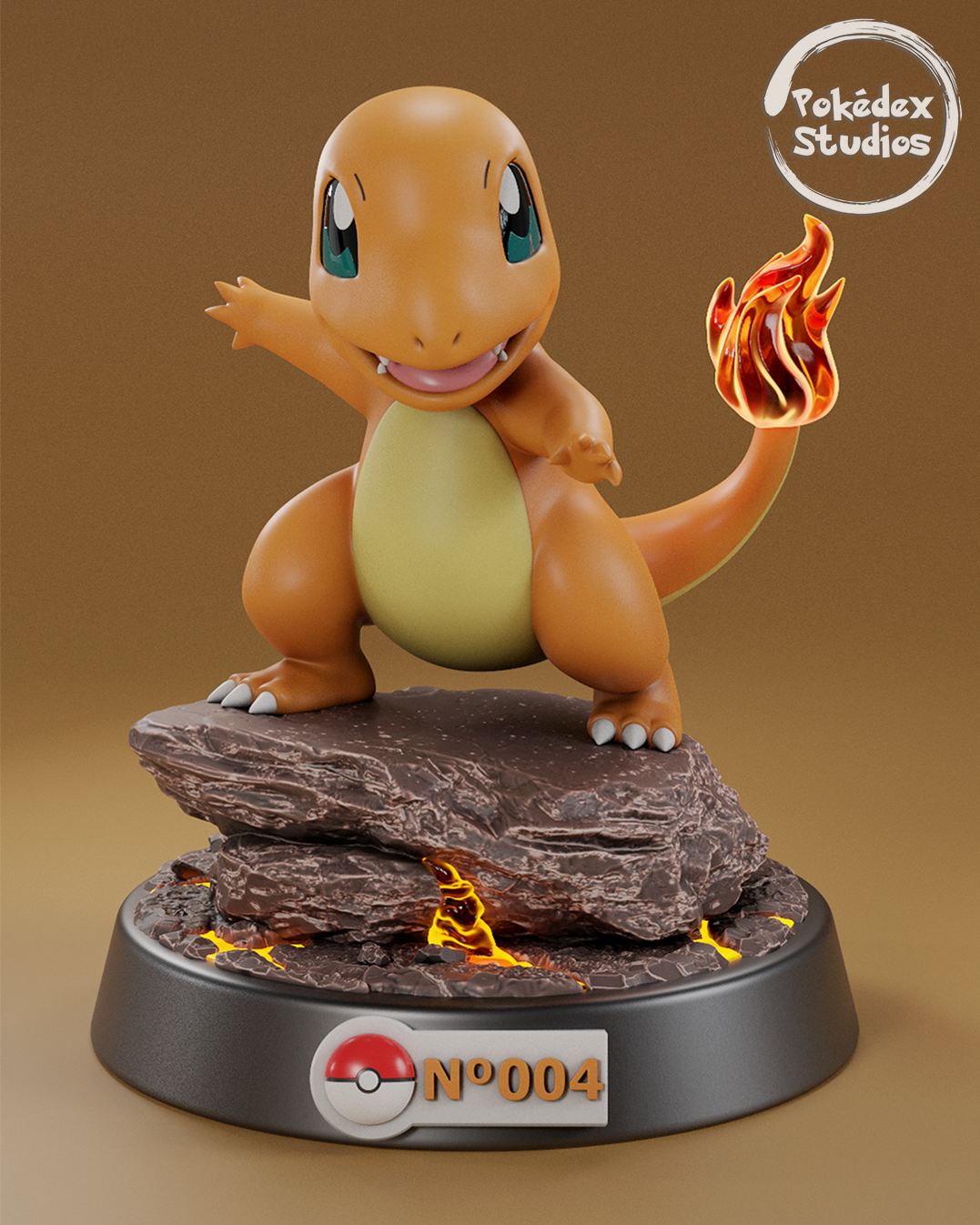 Charmander Pokemon Pokedex Studios 004 3D STL