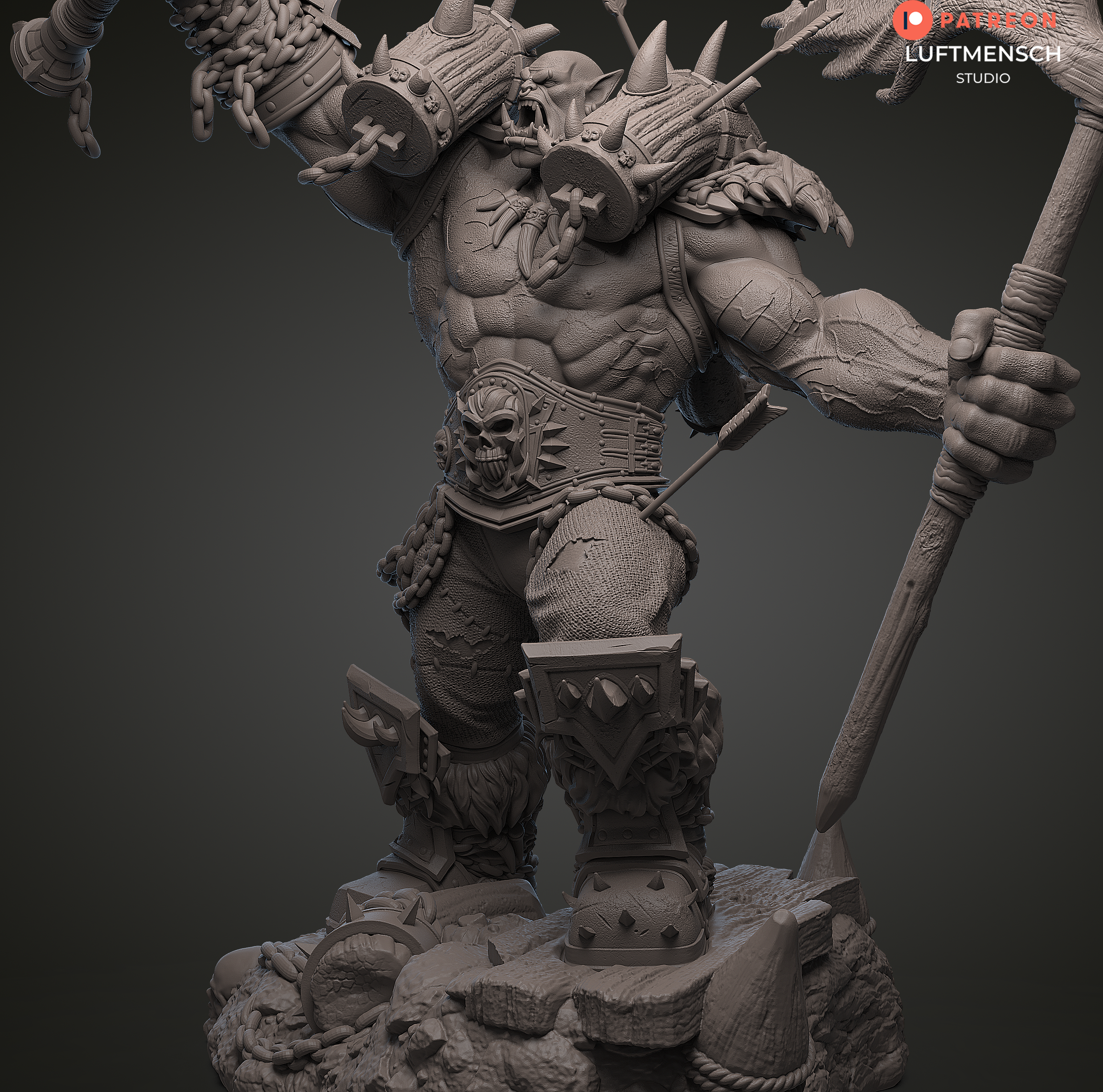 Garrosh Hellscream Horde Flag Luftmensch 3D STL