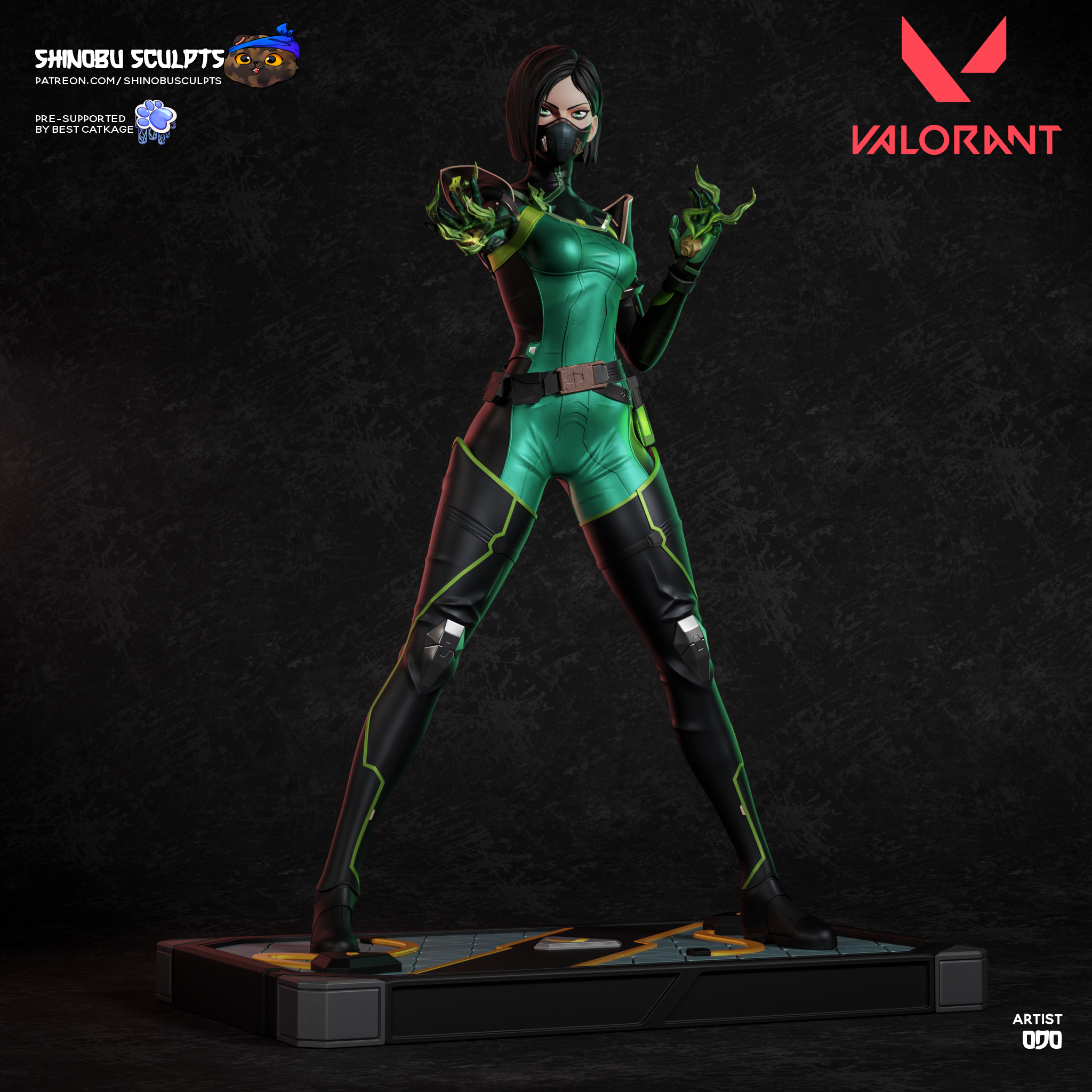 Viper Valorant Ajan Agent Figür 3D STL