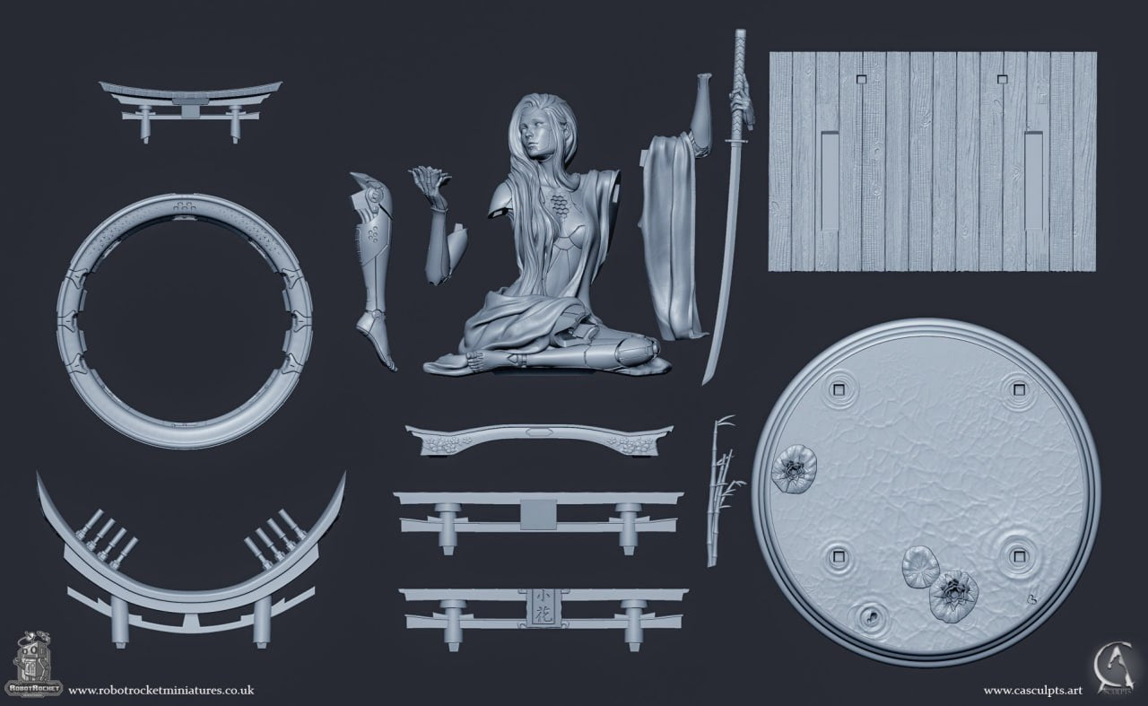 Re-Konnect Vignette Cyberpunk Samuraiy STL