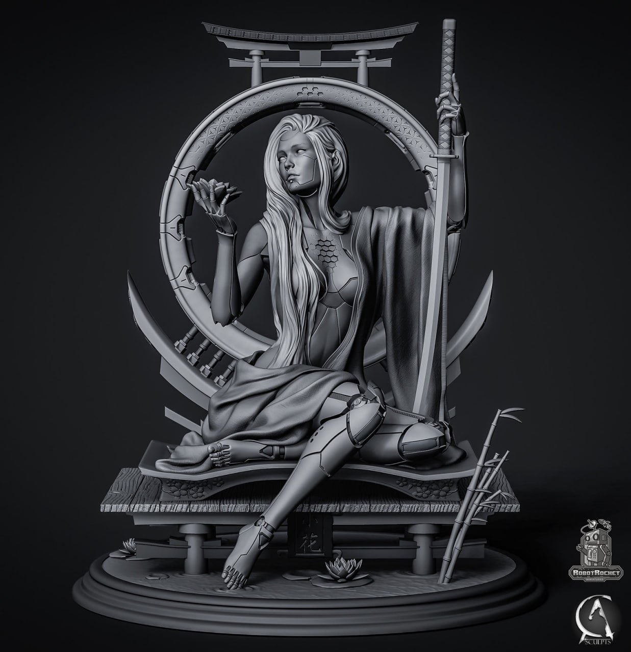 Re-Konnect Vignette Cyberpunk Samuraiy STL