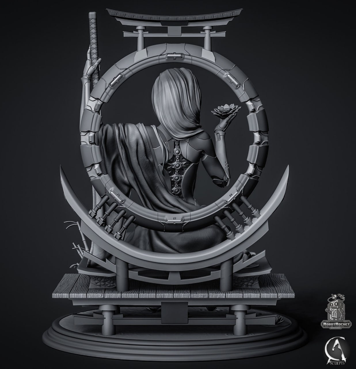 Re-Konnect Vignette Cyberpunk Samuraiy STL