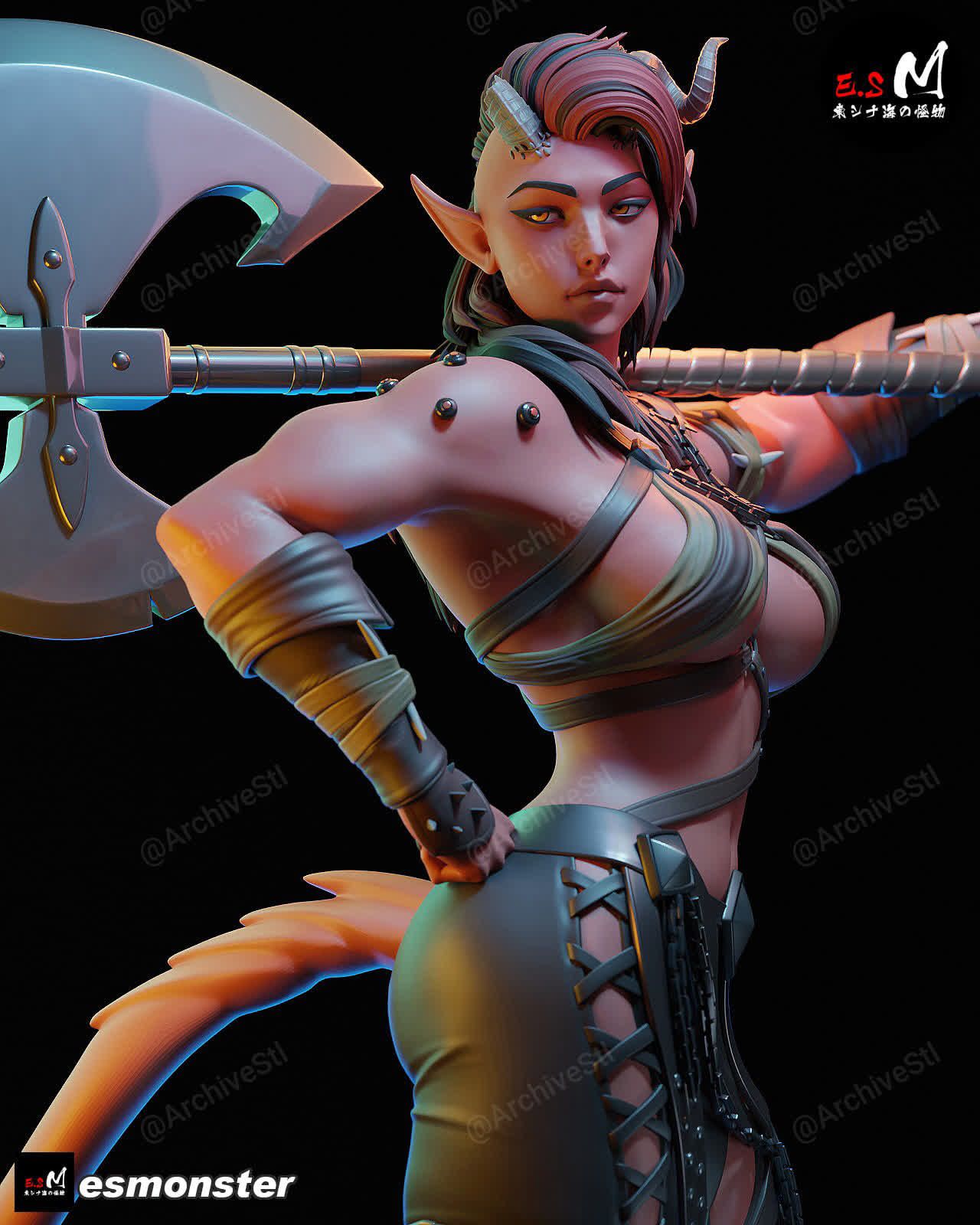 Karlach Baldurs Gate 3 Sword STL 3D