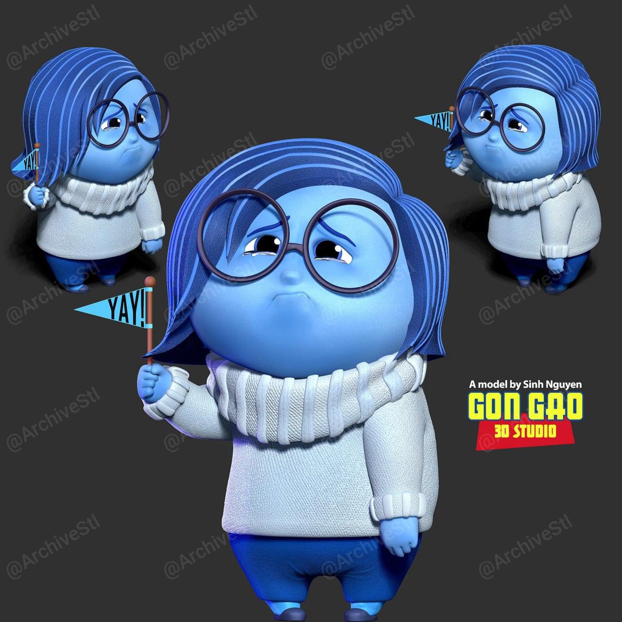 Üzüntü Ters yüz filmi Sadness İnside Out 3D STL