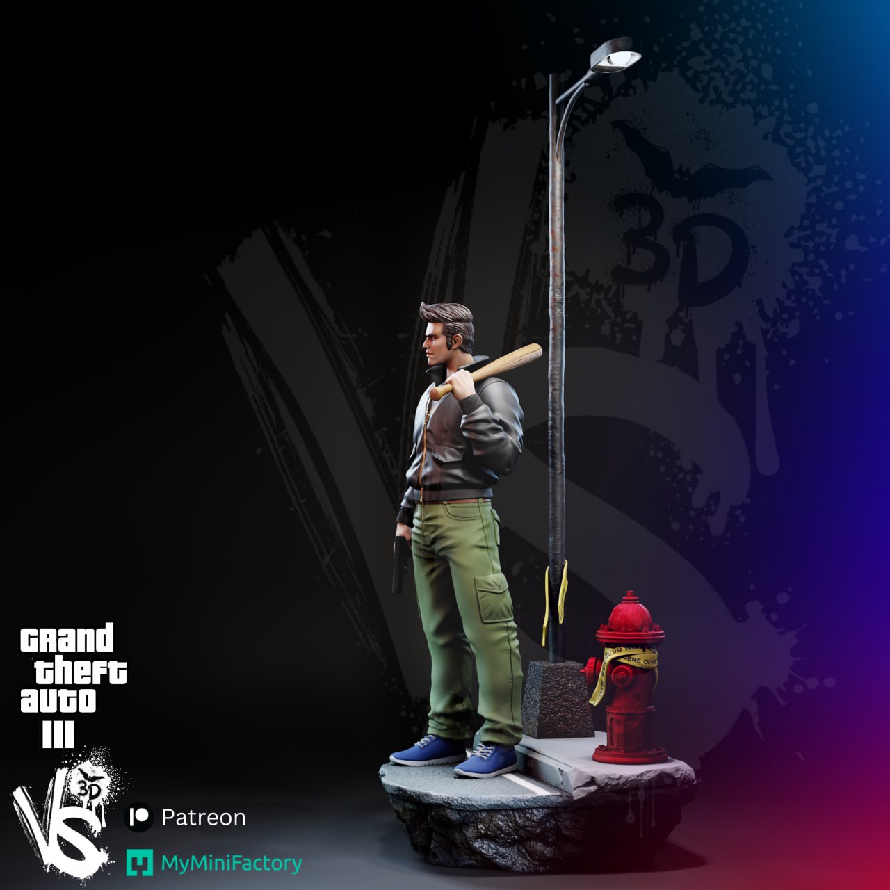 GTA 3 Claude Speed Grand Theft Auto III 3D STL