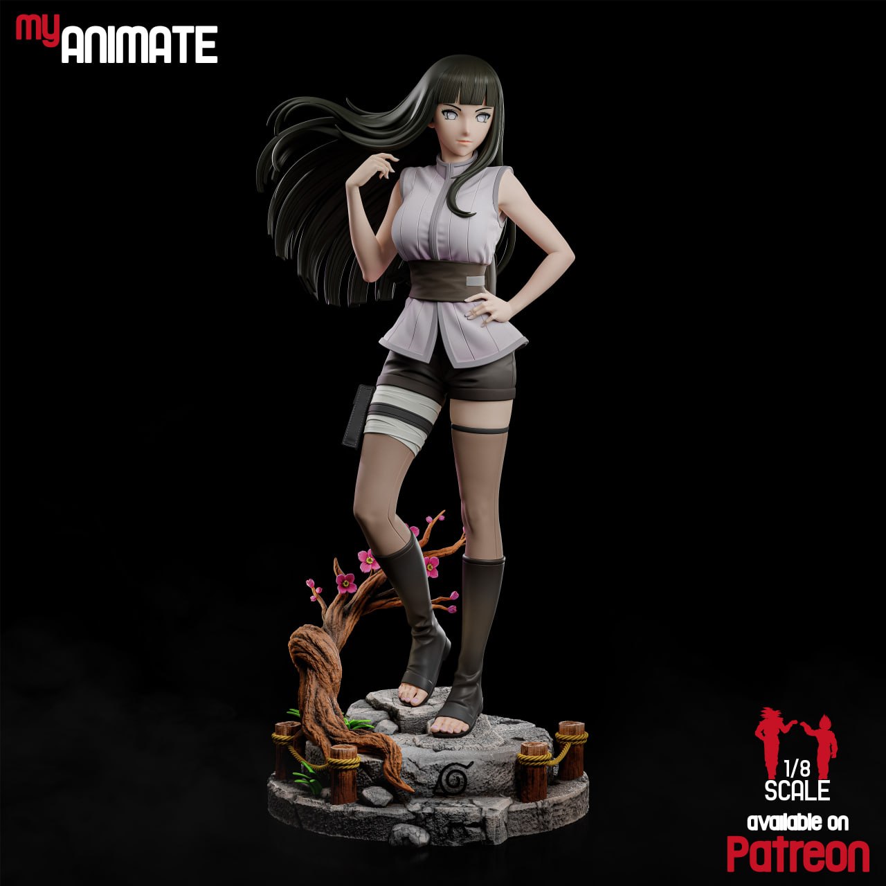 Hinata Hyuga Naruto 3D STL