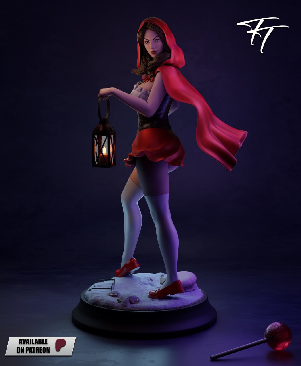 Kırmızı başlıklı kız Little Red Riding Hood 3D STL
