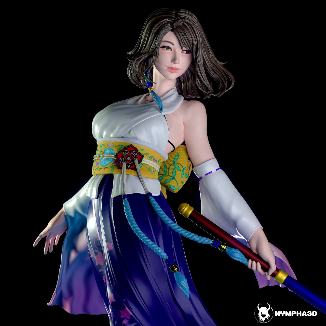 Yuna Final Fantasy 3D STL