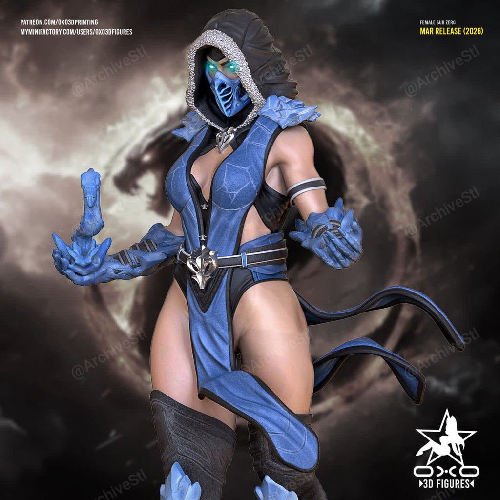 Female Sub-Zero Mortal Kombat 3D STL