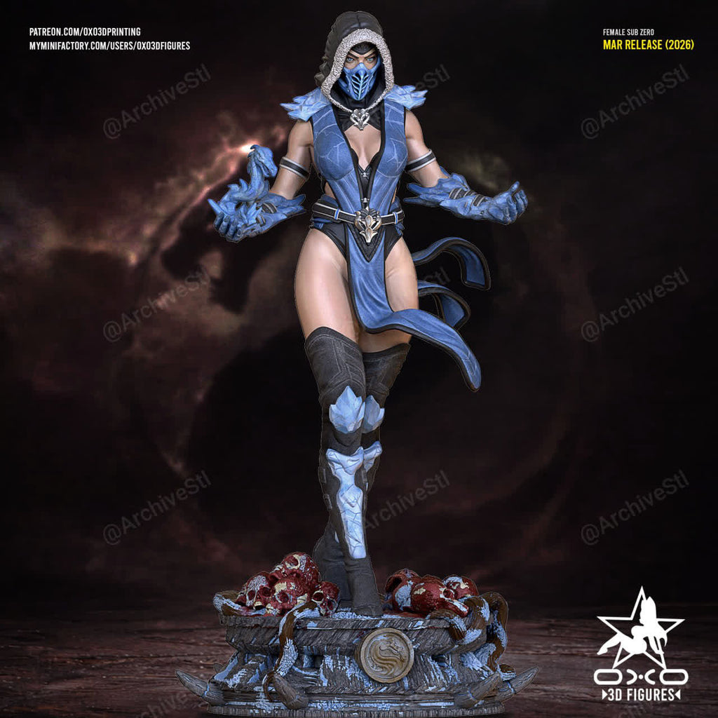 Female Sub-Zero Mortal Kombat 3D STL