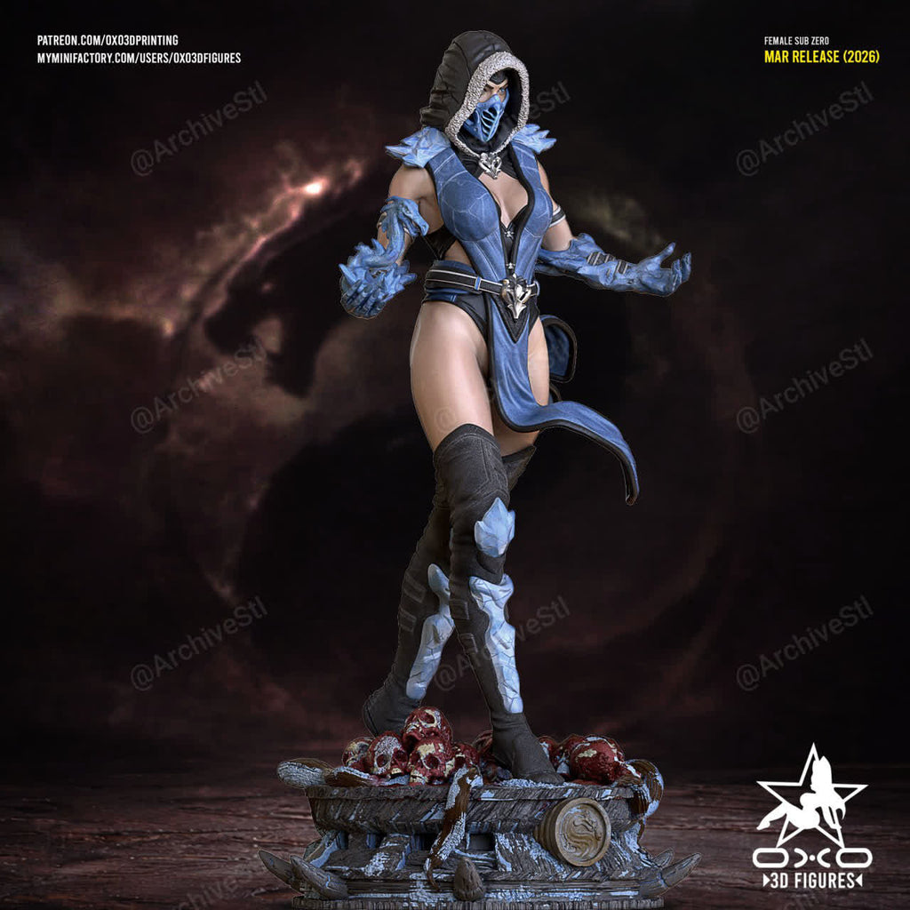 Female Sub-Zero Mortal Kombat 3D STL