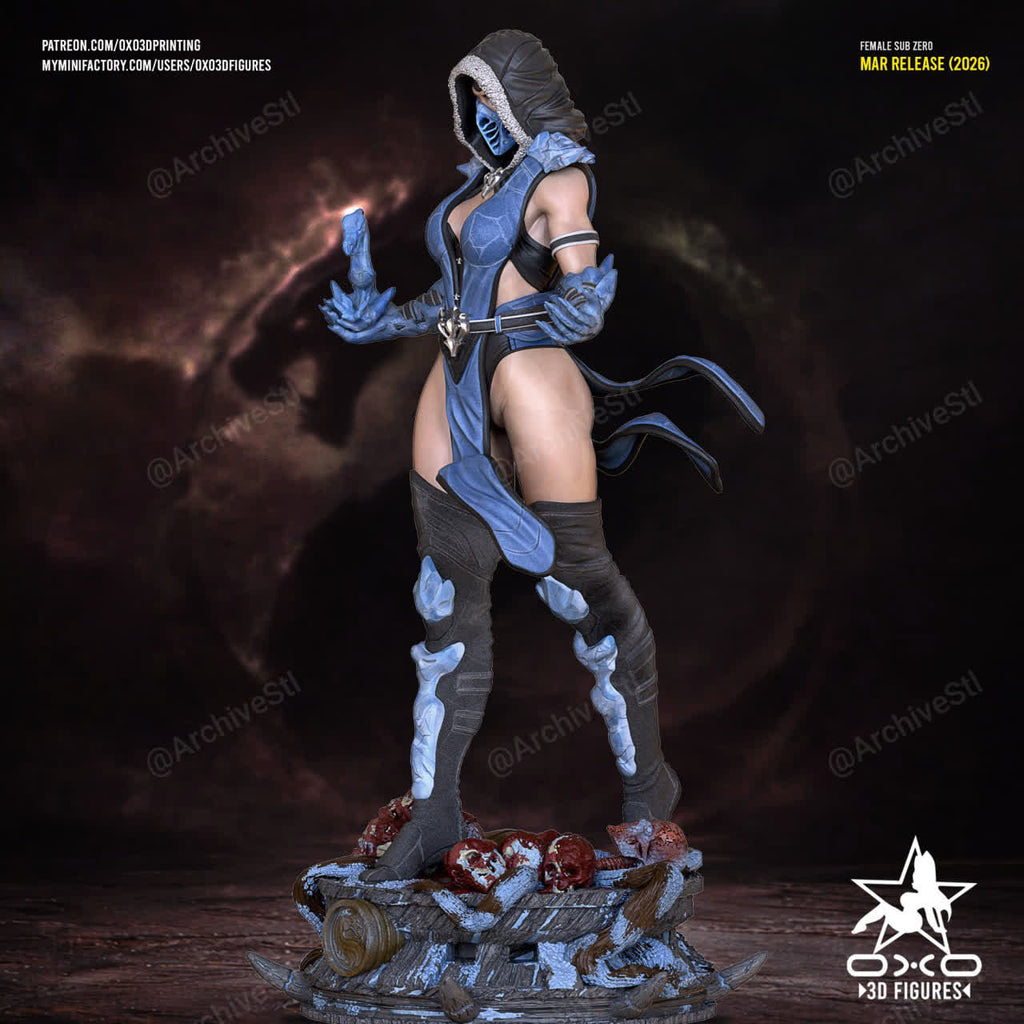 Female Sub-Zero Mortal Kombat 3D STL