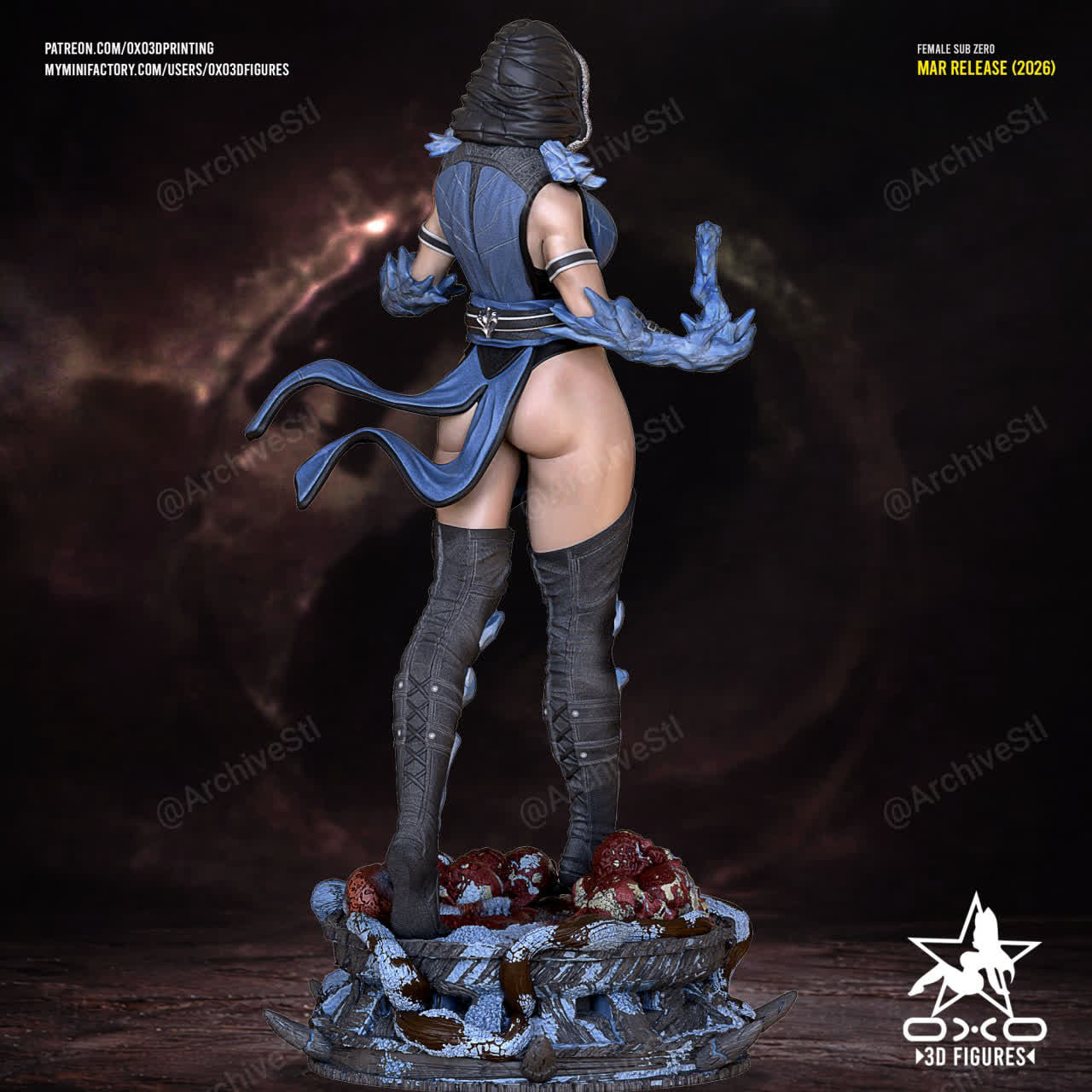Female Sub-Zero Mortal Kombat 3D STL