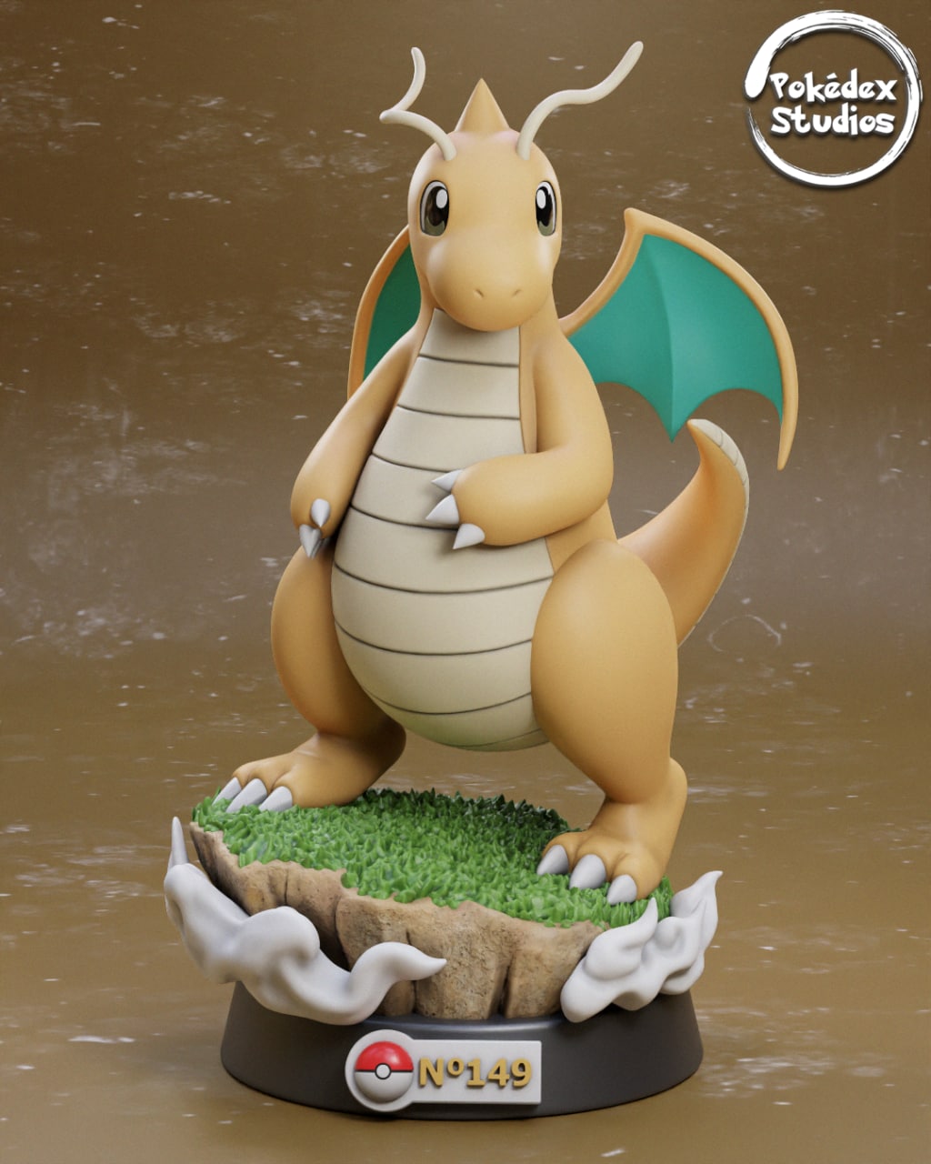 Dragonite Pokemon 149 Pokedex Studios 3D STL