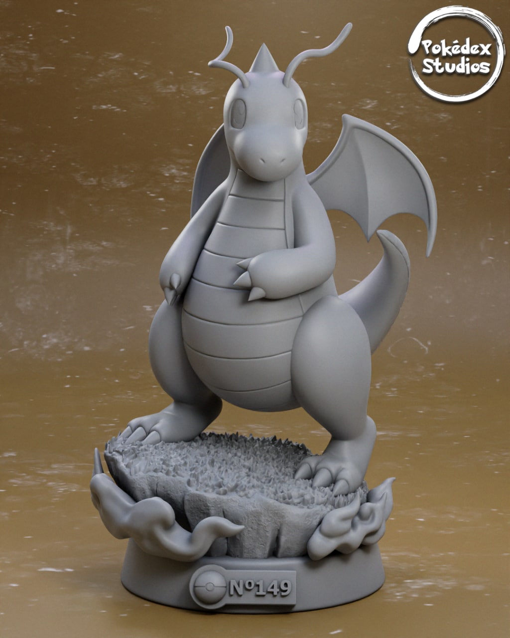 Dragonite Pokemon 149 Pokedex Studios 3D STL