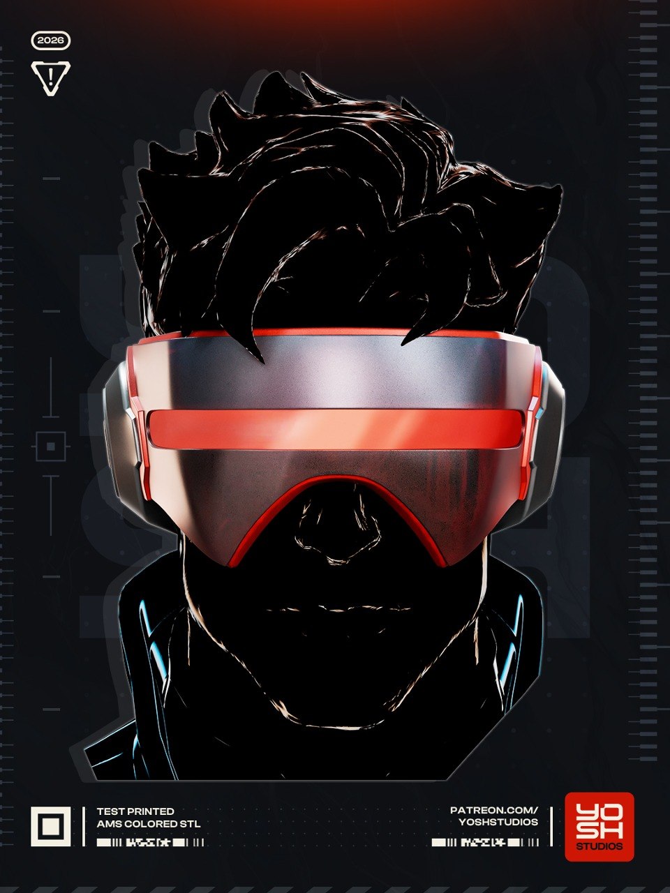 Cyclops Marvel Visor 3D STL