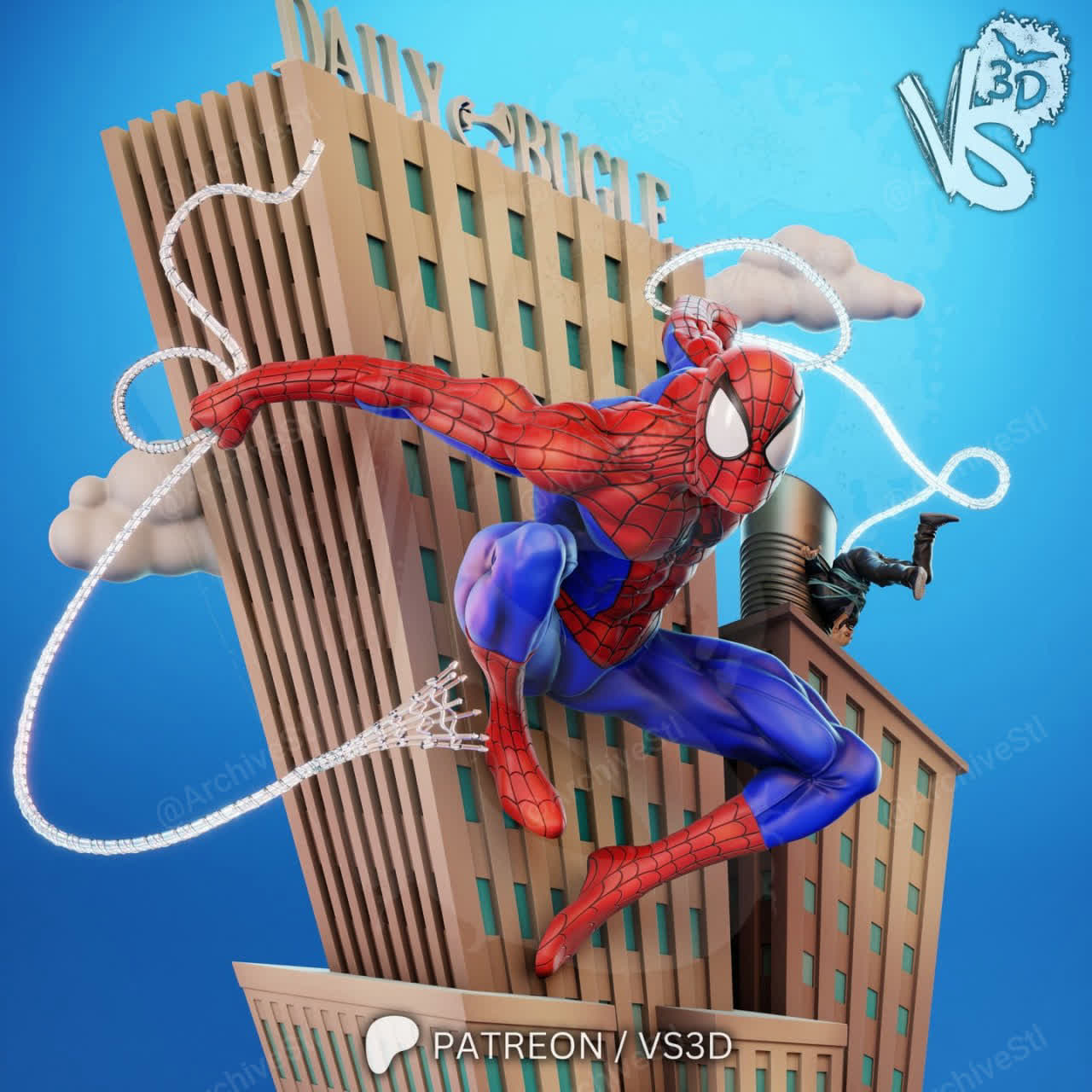 Spiderman VS3D Daily Bugle Marvel 3D STL