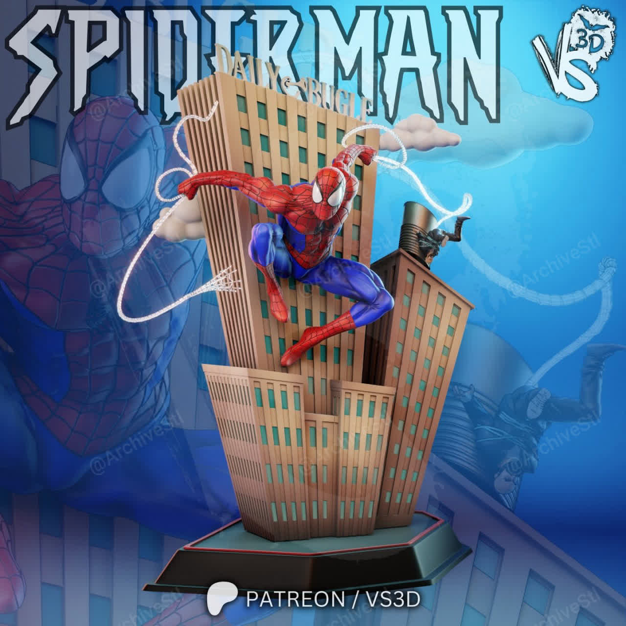 Spiderman VS3D Daily Bugle Marvel 3D STL