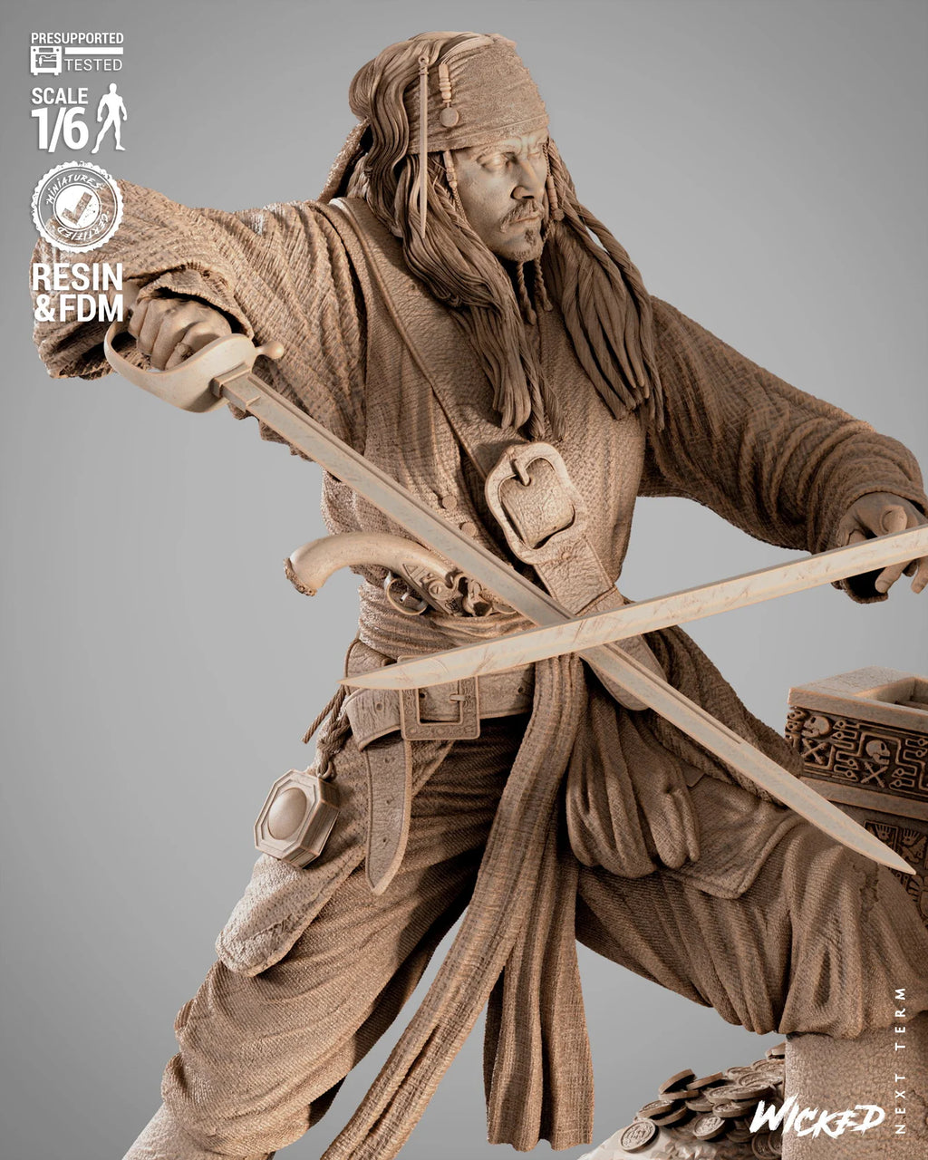 Karayip korsanları Pirates of Caribbean Diorama 3D STL