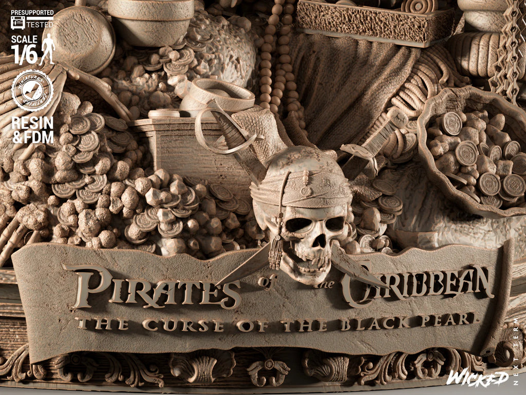Karayip korsanları Pirates of Caribbean Diorama 3D STL