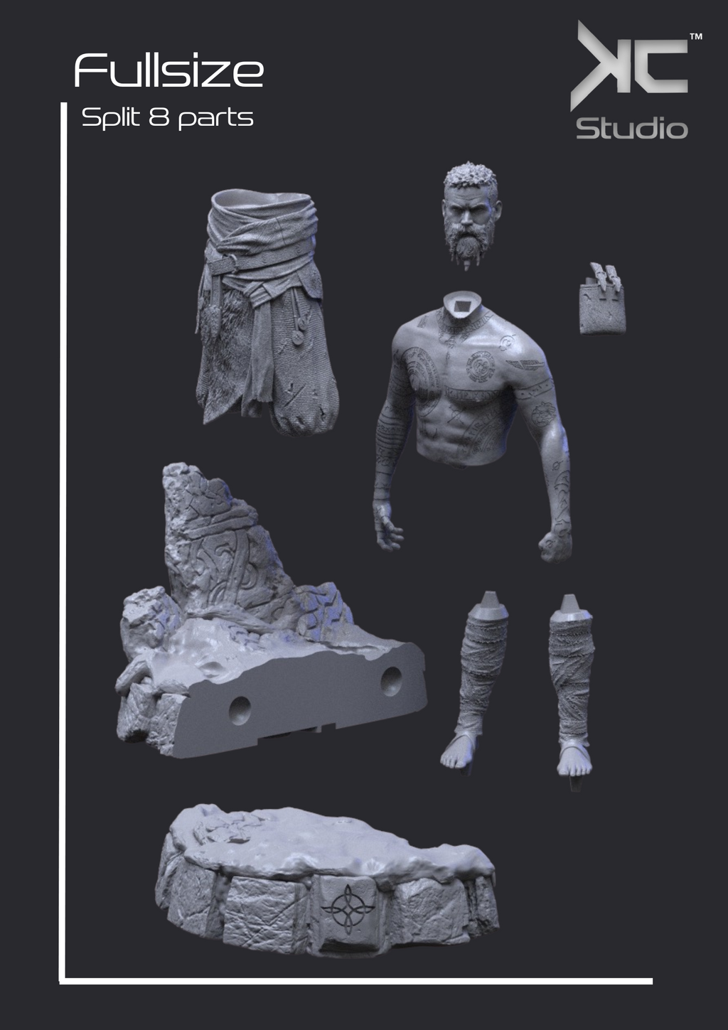 Baldur God of War 3D STL
