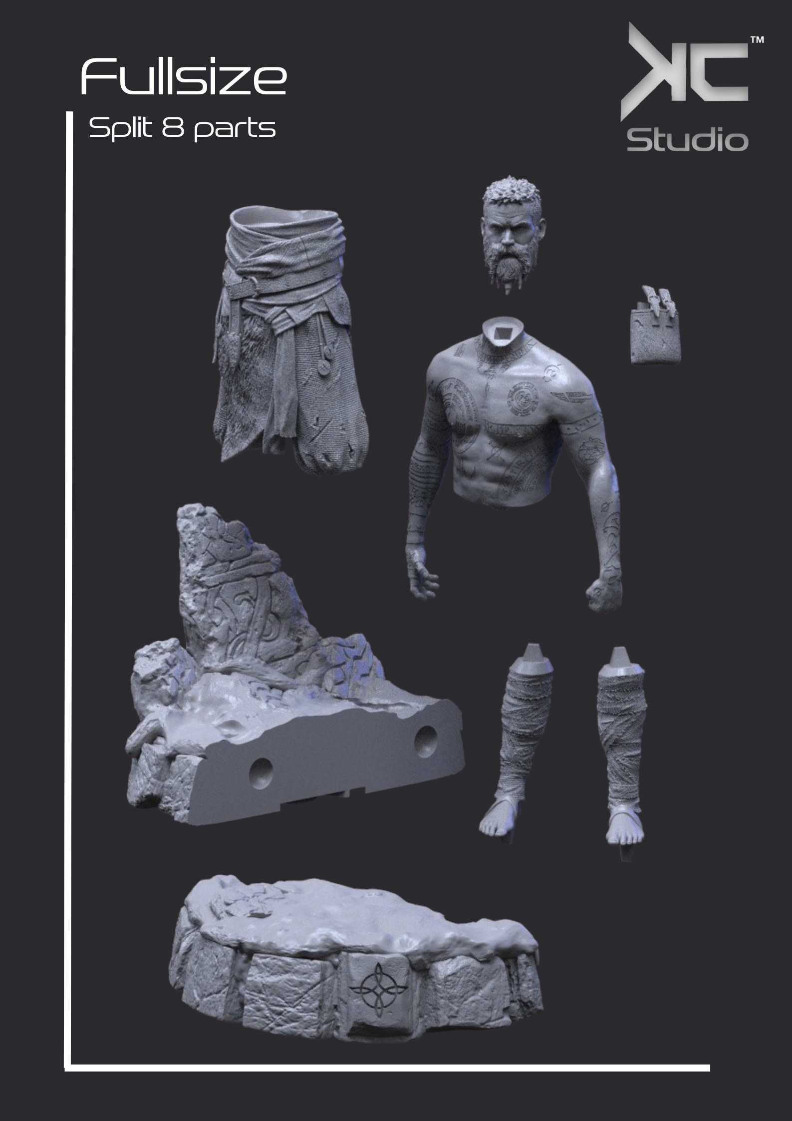 Baldur God of War 3D STL