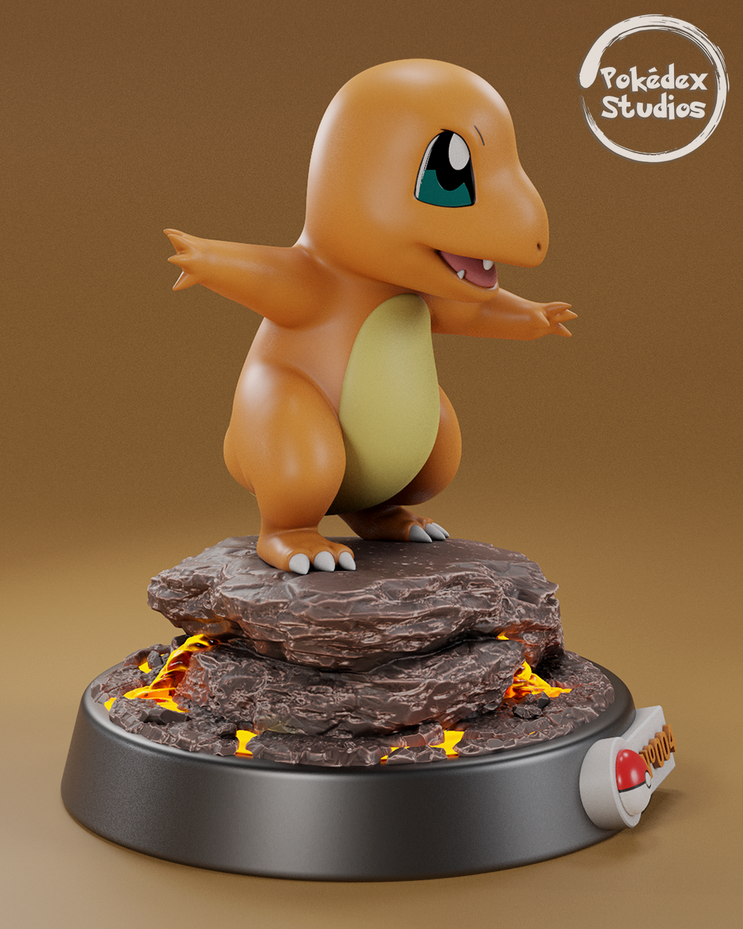 Charmander Pokemon Pokedex Studios 004 3D STL