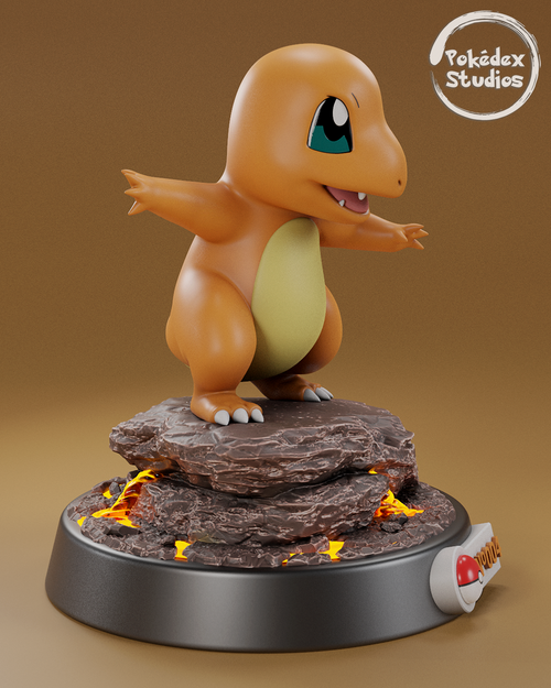 Charmander Pokemon Pokedex Studios 004 3D STL