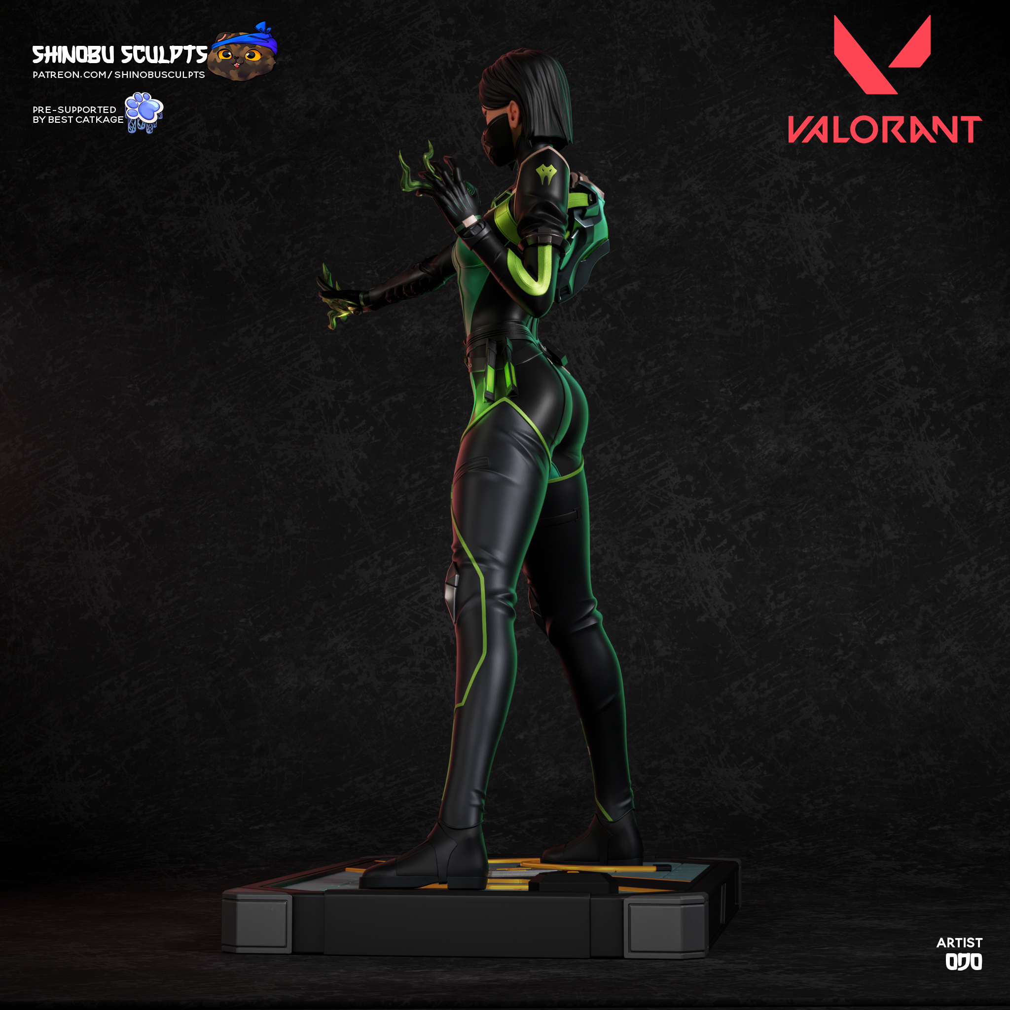 Viper Valorant Ajan Agent Figür 3D STL