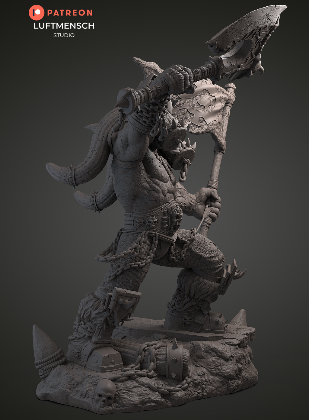 Garrosh Hellscream Horde Flag Luftmensch 3D STL