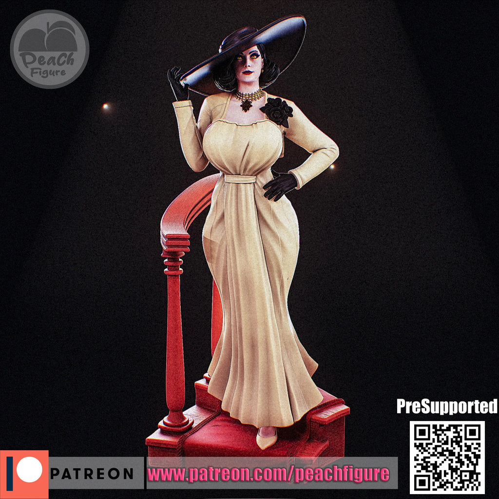 Lady Dimitrescu Resident Evil Peach figure 3D STL