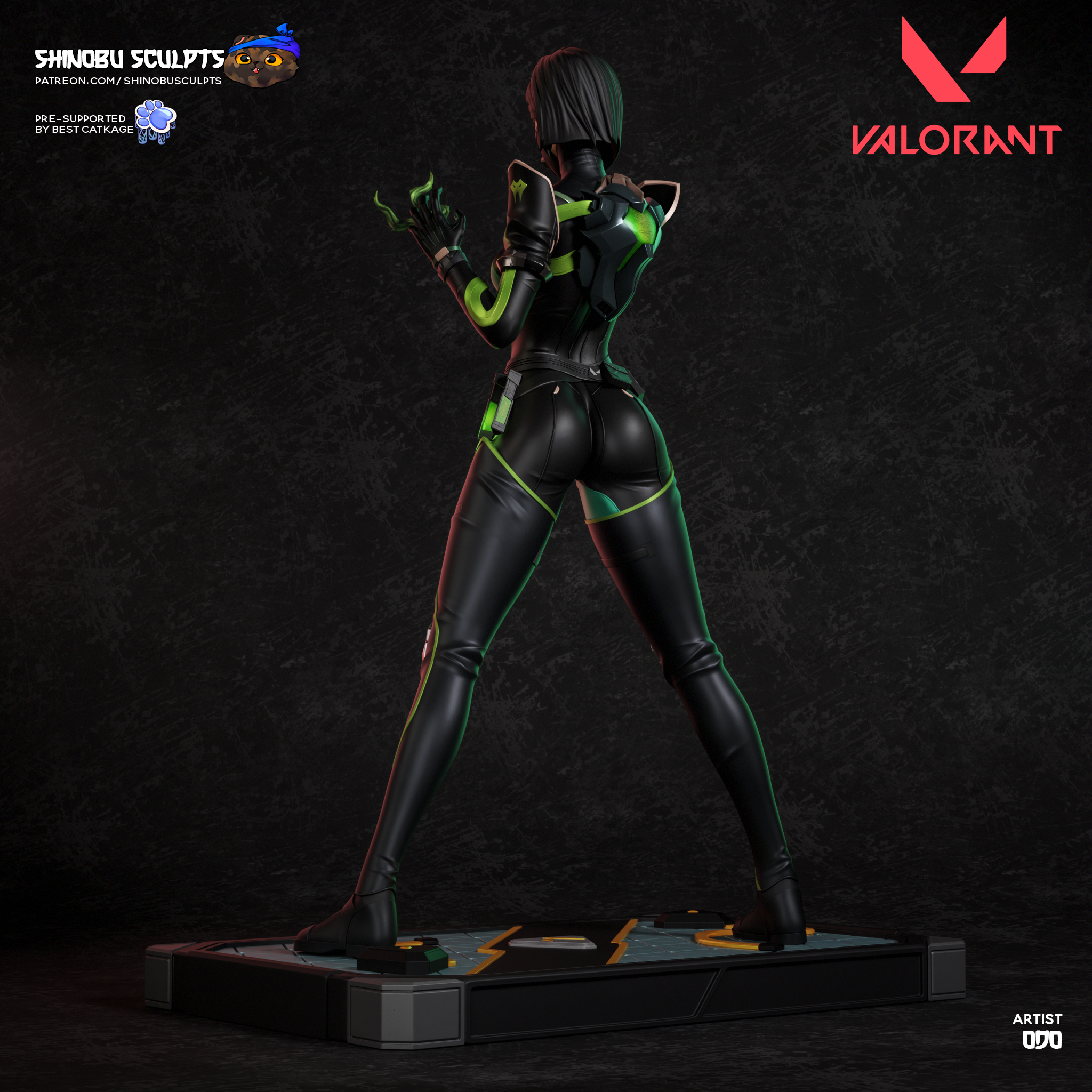 Viper Valorant Ajan Agent Figür 3D STL