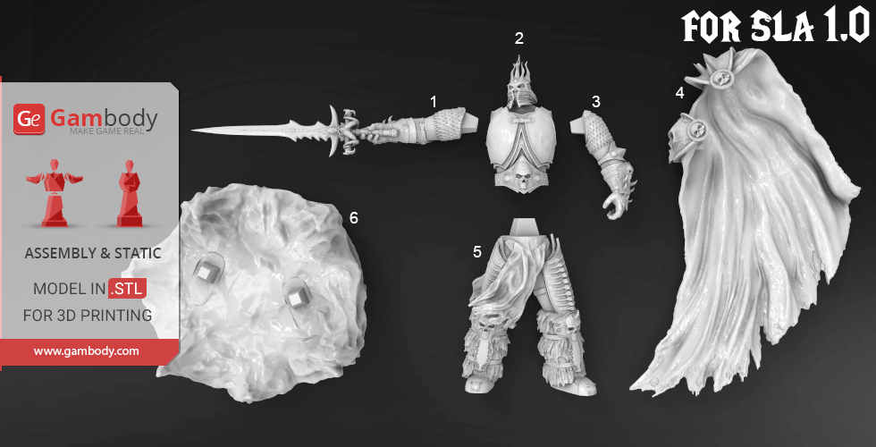 Wrath of the Lich king Arthas gambody 3D STL