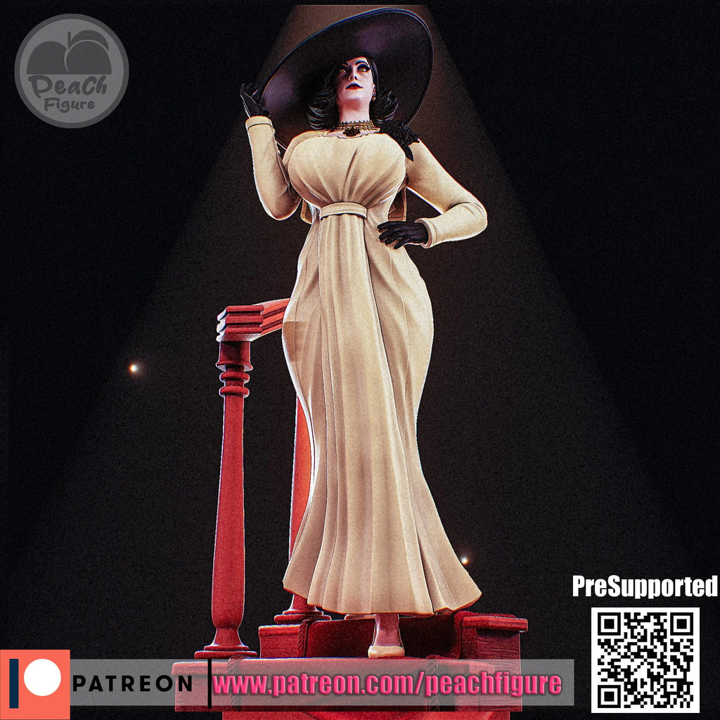 Lady Dimitrescu Resident Evil Peach figure 3D STL