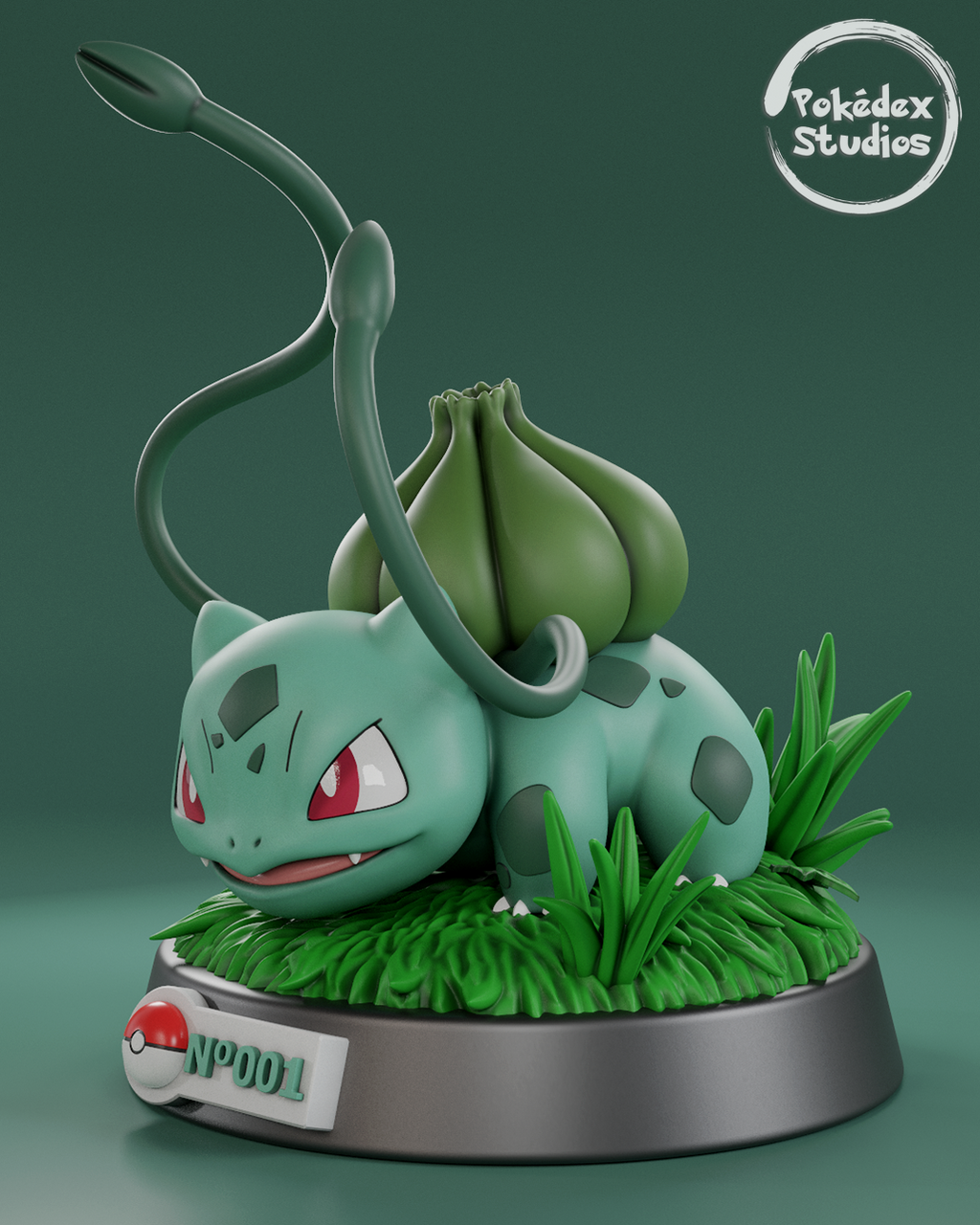 Bulbasaur Pokemon Pokedex 001 3D STL